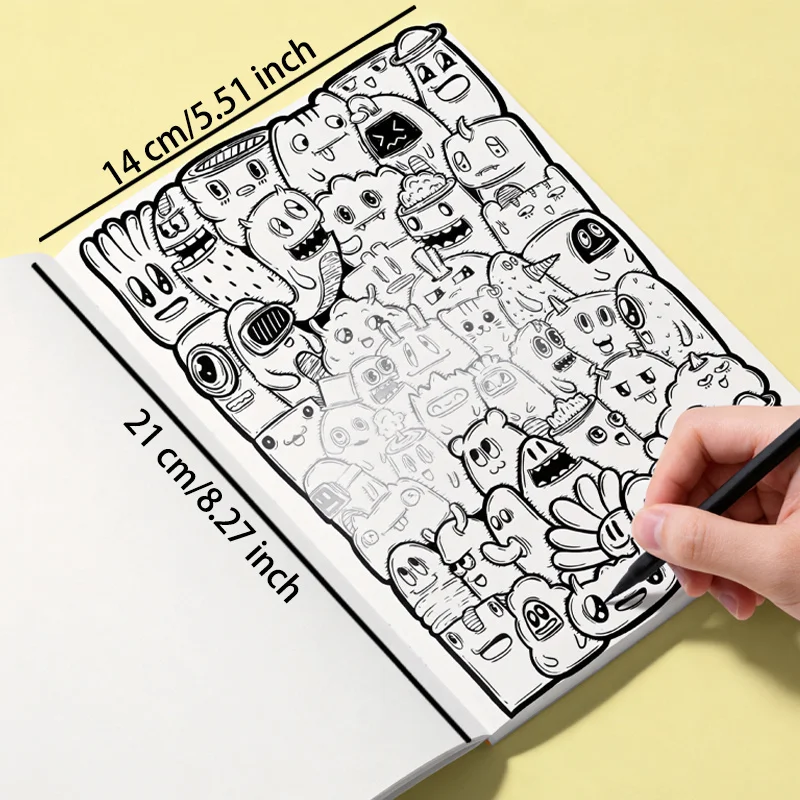 Quaderno da Disegno Casual per Decompressione, Libro da Disegno Divertente con 22 Modelli di Carta Trasparente, Quaderno per Creazioni Artistiche e Graffiti, Regalo (Senza Penna) - immagine 2