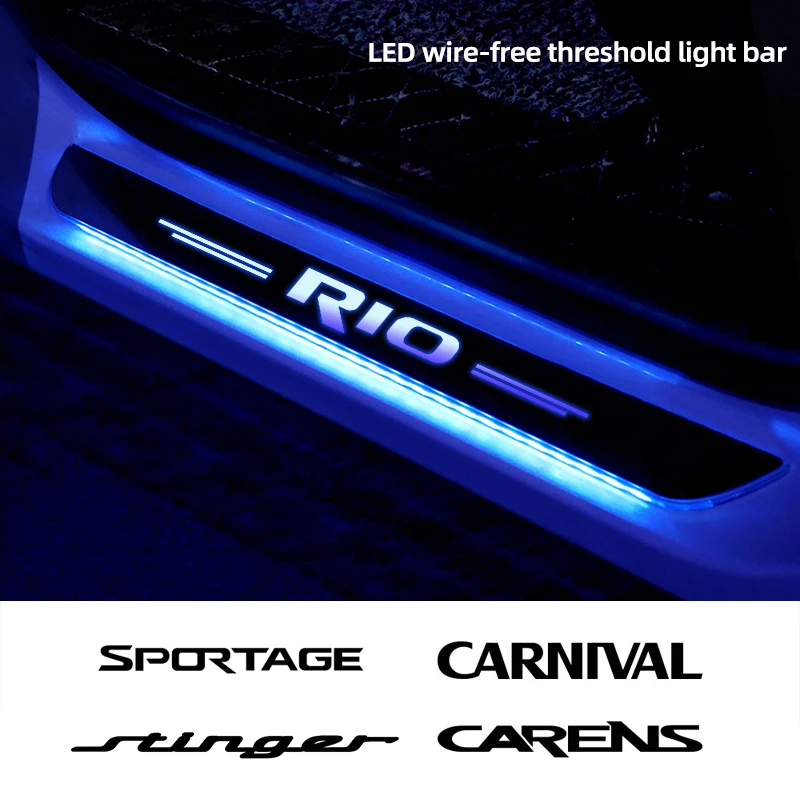 Custom Wireless LED Car door sill mood light For Kia CARENS CARNIVAL