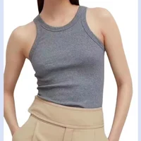 2024 Four Seasons Eleven Color Human Simple Solid Color Nordic Niche Tt Tank Top.jpg
