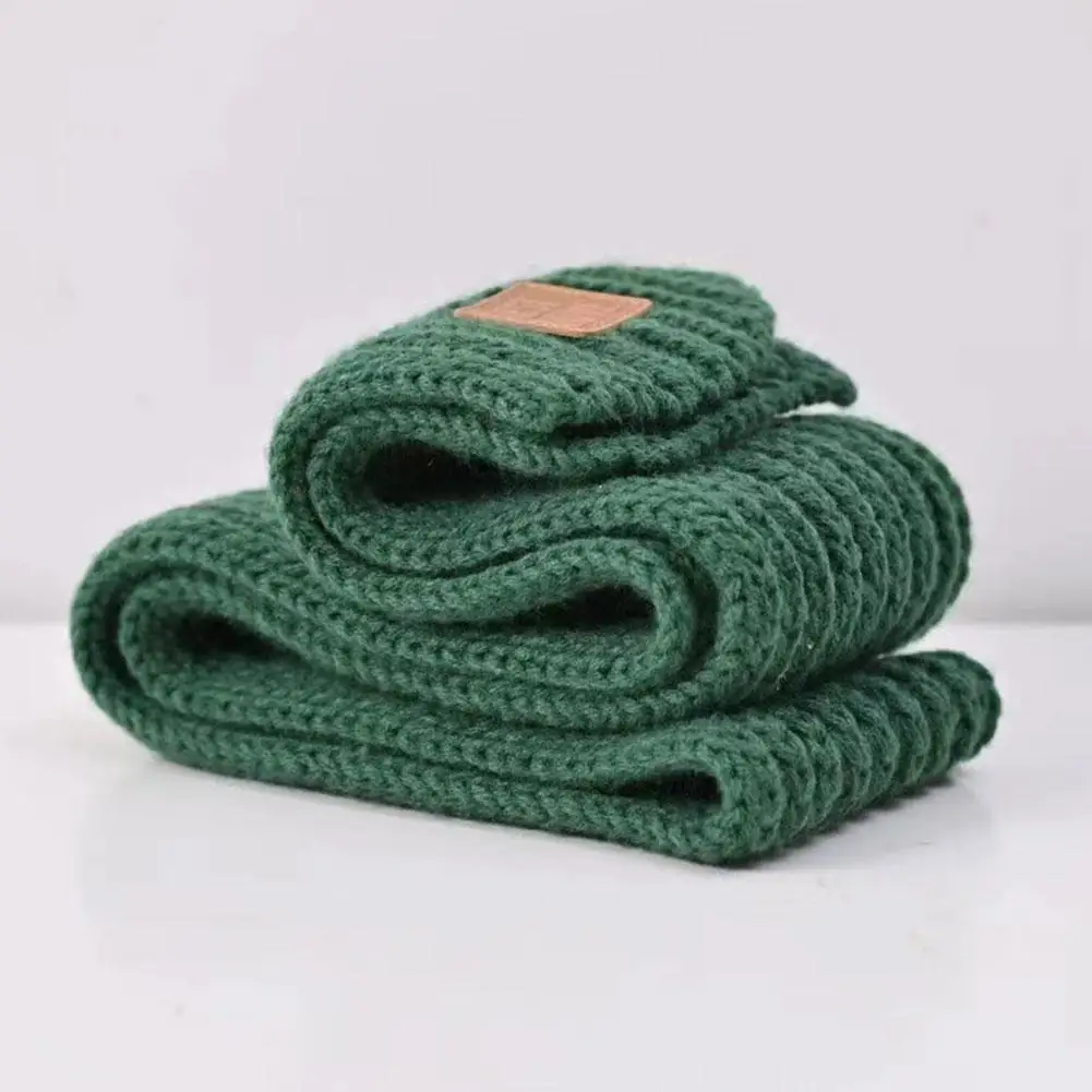 Kinder Winter Gestrickte Schal Warme Weiche Outdoor Winddicht Halstuch Einfarbig Schal Kinder Warme Zubehör – Detail 12