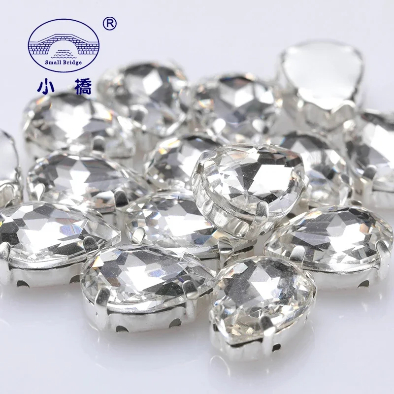 Glitter Flatback Crystal Sewing Beads 10PCS for Needlework