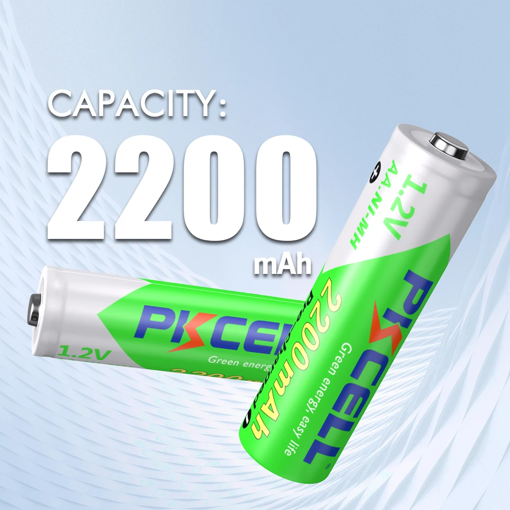 10PC AA Rechargeable Battery 1.2V 2200mA NIMH AA Low Self discharge Battery LSD Precharged Batteries for Toys Alarms Detectors