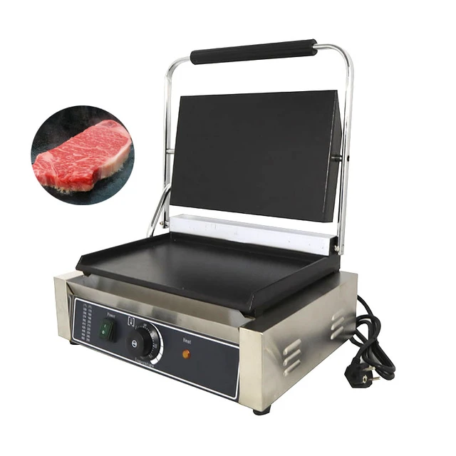 Commercial electric cast iron contact sandwich Grill griddle Machine -  AliExpress