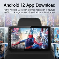 Moniteur d'appui-tête de voiture 10.1 pouces, écran TV IPS sans fil Carplay/Android Auto pour écran de siège arrière de voiture, écran de lecteur vidéo 5