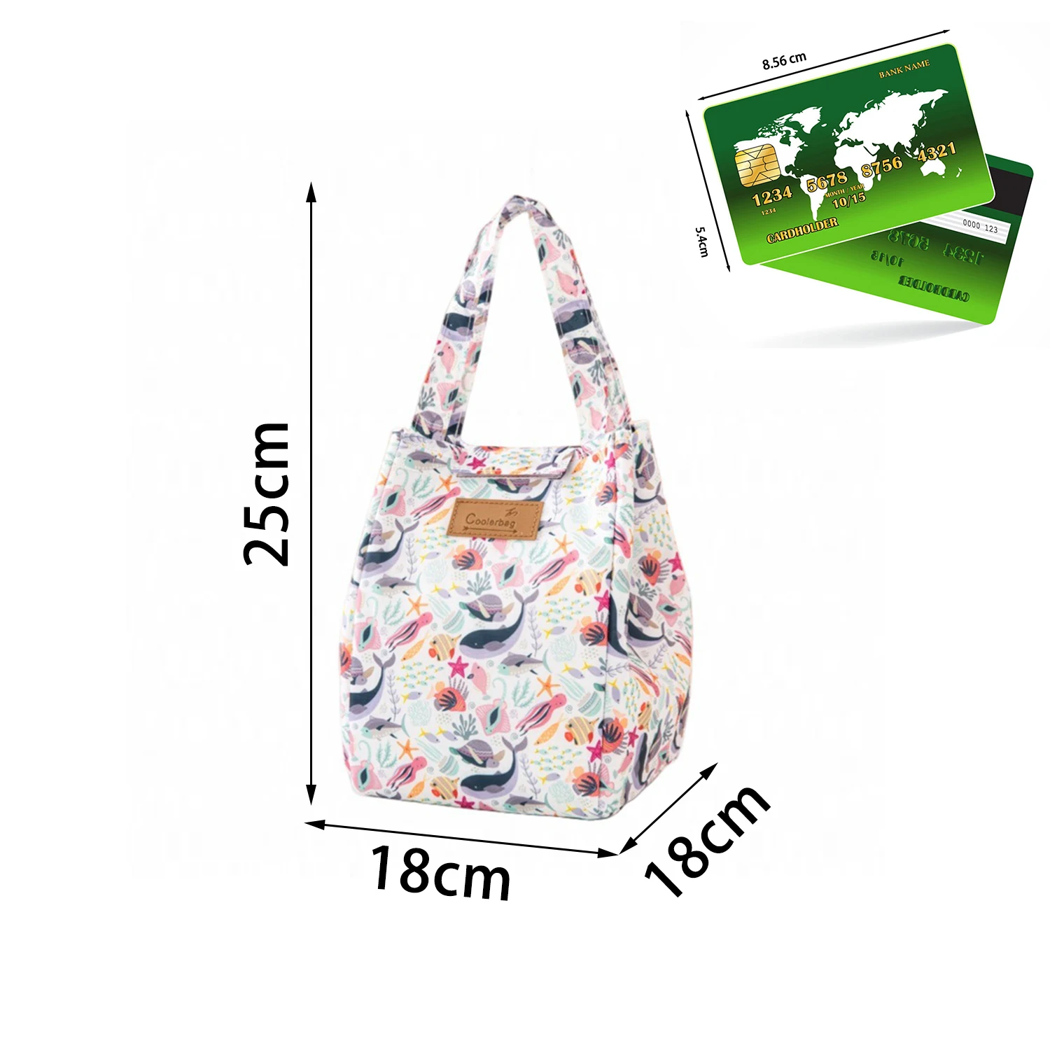 여성용 휴대용 단열 점심 도시락 가방, 다색 아침 식사 상자 가방, 피크닉 여행 제품, 1 PC
