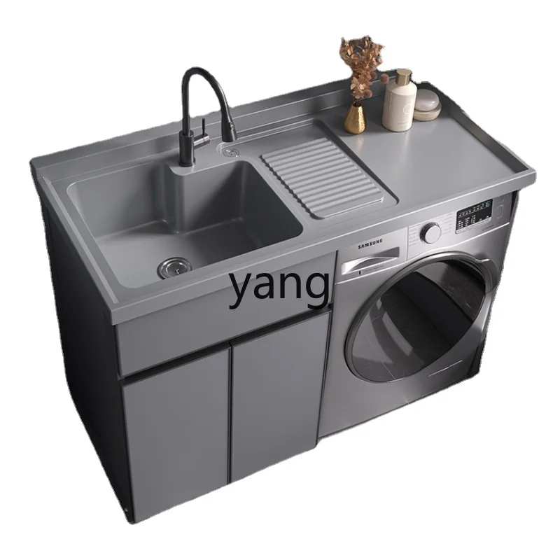 Yjq Alumimum Lavatrice Armadio Combinazione Personalizzazione Vasca Da Bagno Tavolo Da Piscina Con Lavabo Tamburo Integrato