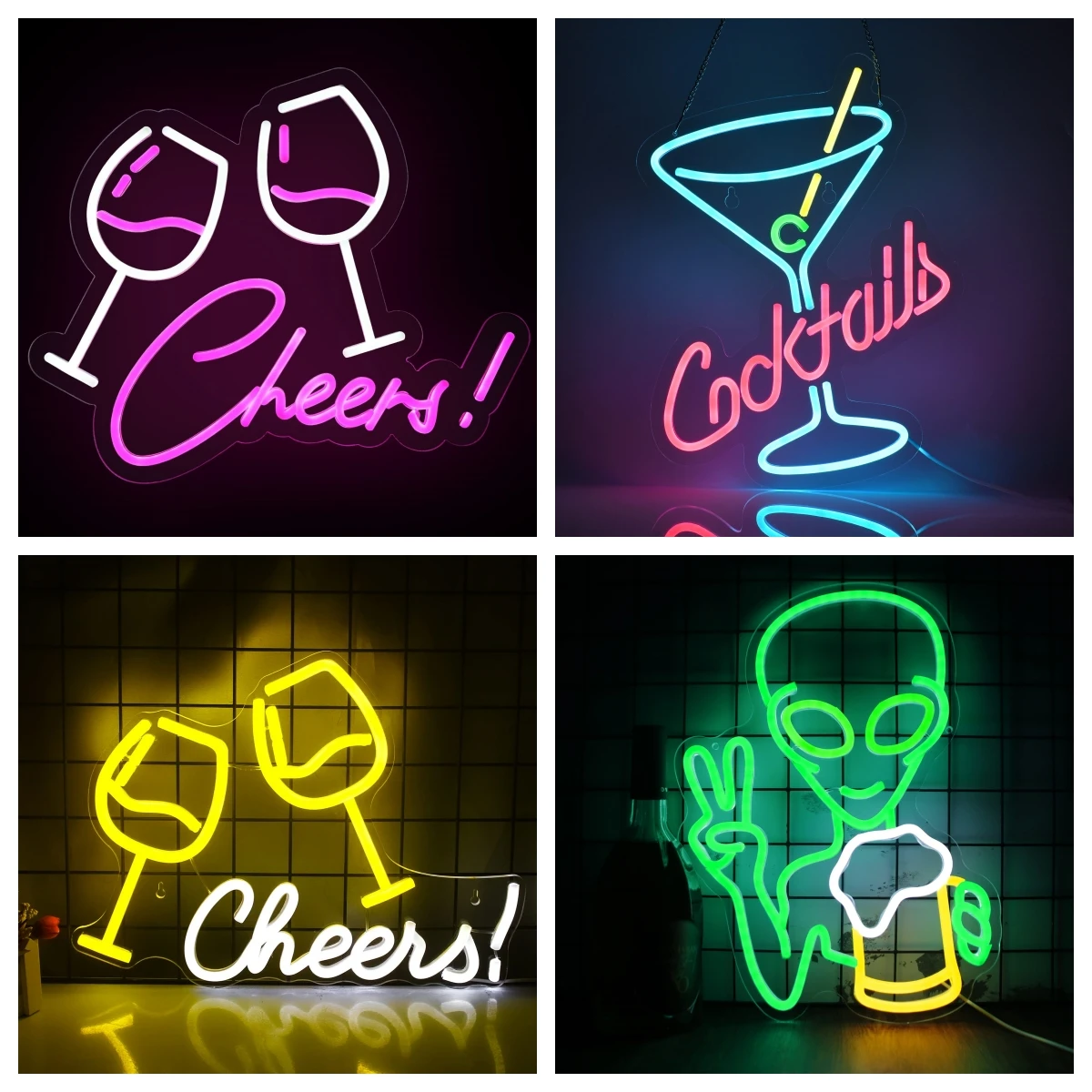 

Decorative neon sign, party LED dimmable sign light with usb cable, portable decorative sign bedroom wall home bar accessories