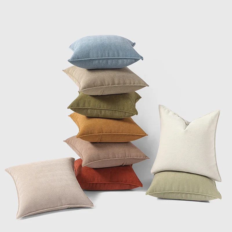 

2024 New Chenille Herringbone Pressed Edge Sofa Pillow Cushion Cover