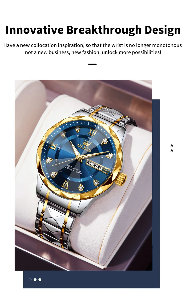 Orologio OLEVS dettaglio quadrante