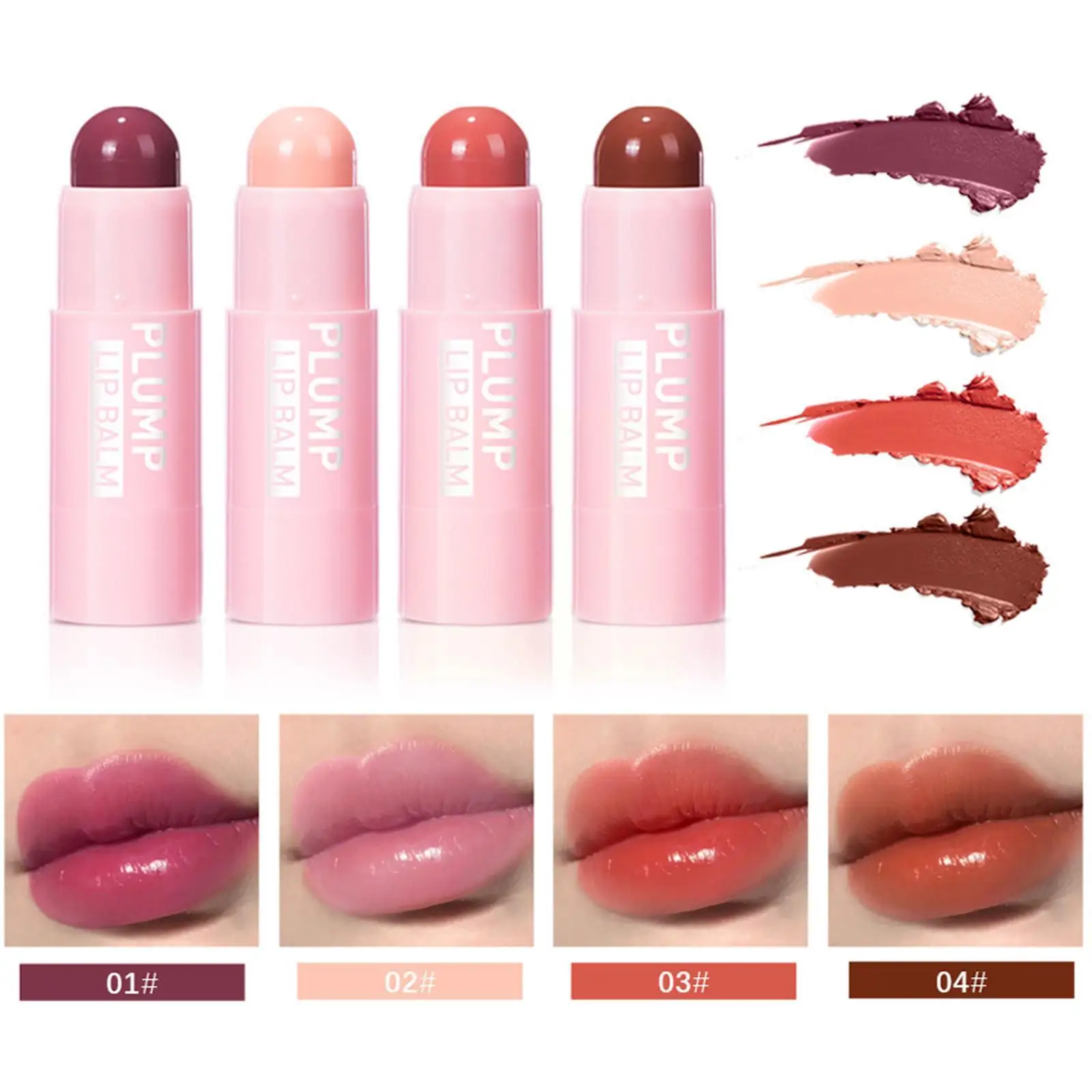 Power-full Plump Lip Balm Hydrating Lip Plumping Balm Lightening Lasting Lips Moisturizing Pink Balm Long Lipstick Lip Plum moisturizing strength hydrating lip tint lipstick waterproof pink nutritious balm lasting lip natural primer cosmetics z7g4