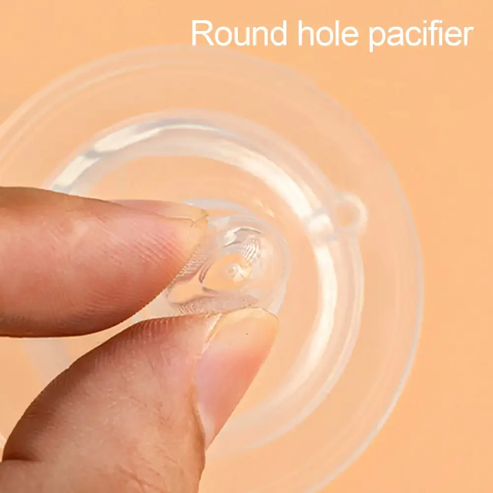 Silicone Pacifier Baby Wide Neck Soft Spiral Teat Nipple Circle Hole Cross Hole Care Bottles Natural Flow Nipples BPA Free