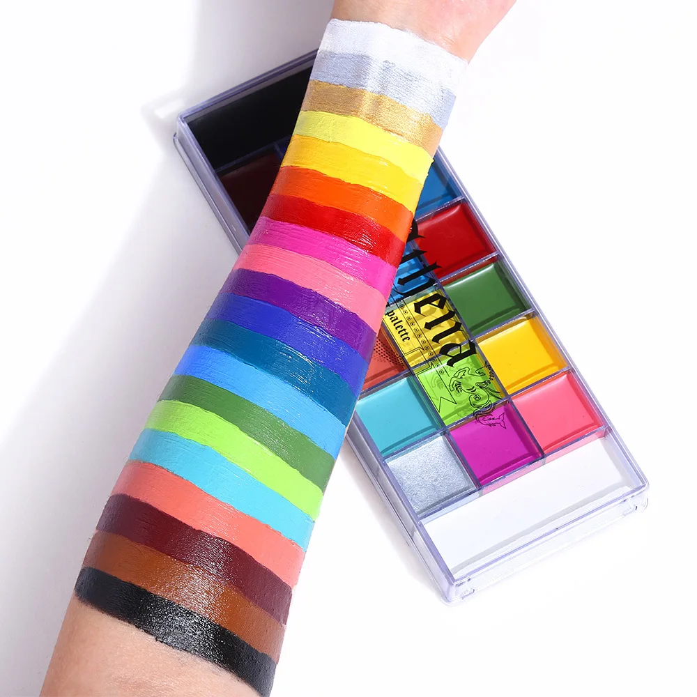 20 Colors Face Body Painting Beauty Palette Oil Safe Kids Flash