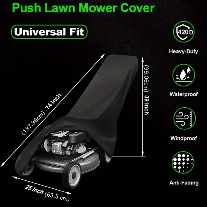 Garden Mower Cover Newest Outdoor Garden Waterproof Lawn Mower Cover UV Protector Rainproof Sunscreen Oxford Cloth Universal Size Protective Cover