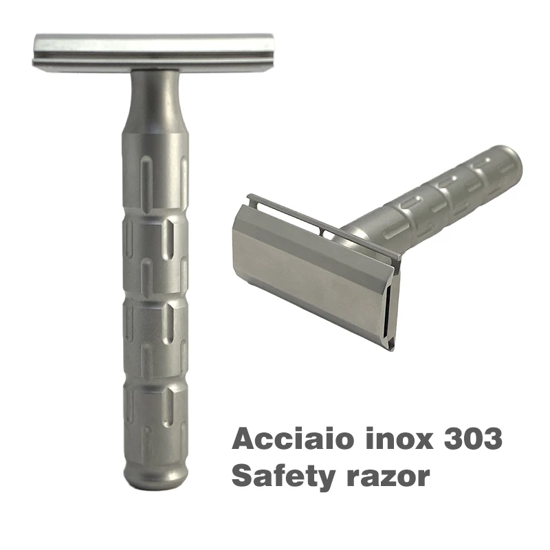 Italy SYNTESI Double Edge Safety Razor, CNC Machined STAINLESS STEEL Blades for Men and Women 5