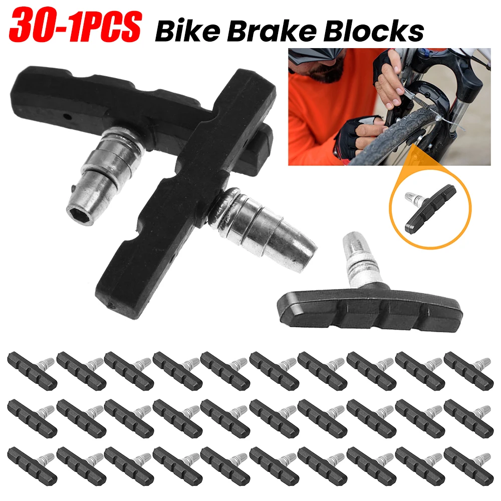 4 Pcs MTB V Brake Type Pads Bike Cycle Blocks With Spacer And Hex Nut