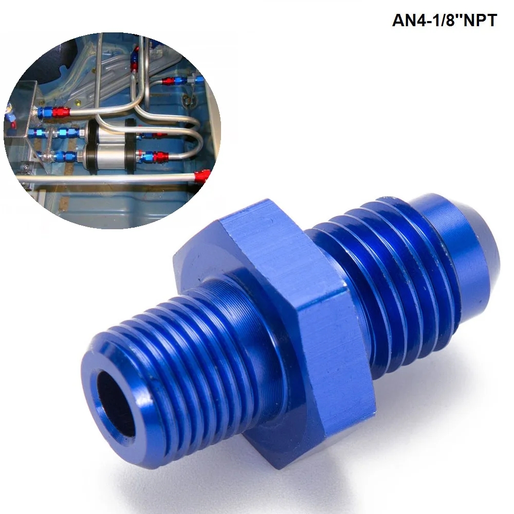 10PCS/LOT AN-4 AN4 flare to 1/8 NPT straight male oil cooler fuel oil hose fitting adapter AN4-1/8"NPT