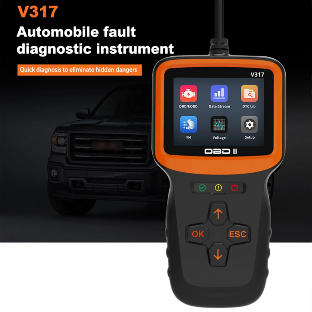 

QZGY V317 Car Full OBD2 Diagnostic Tools Automotive Professional Code Reader Scanner Check Engine Free Update pk ELM317