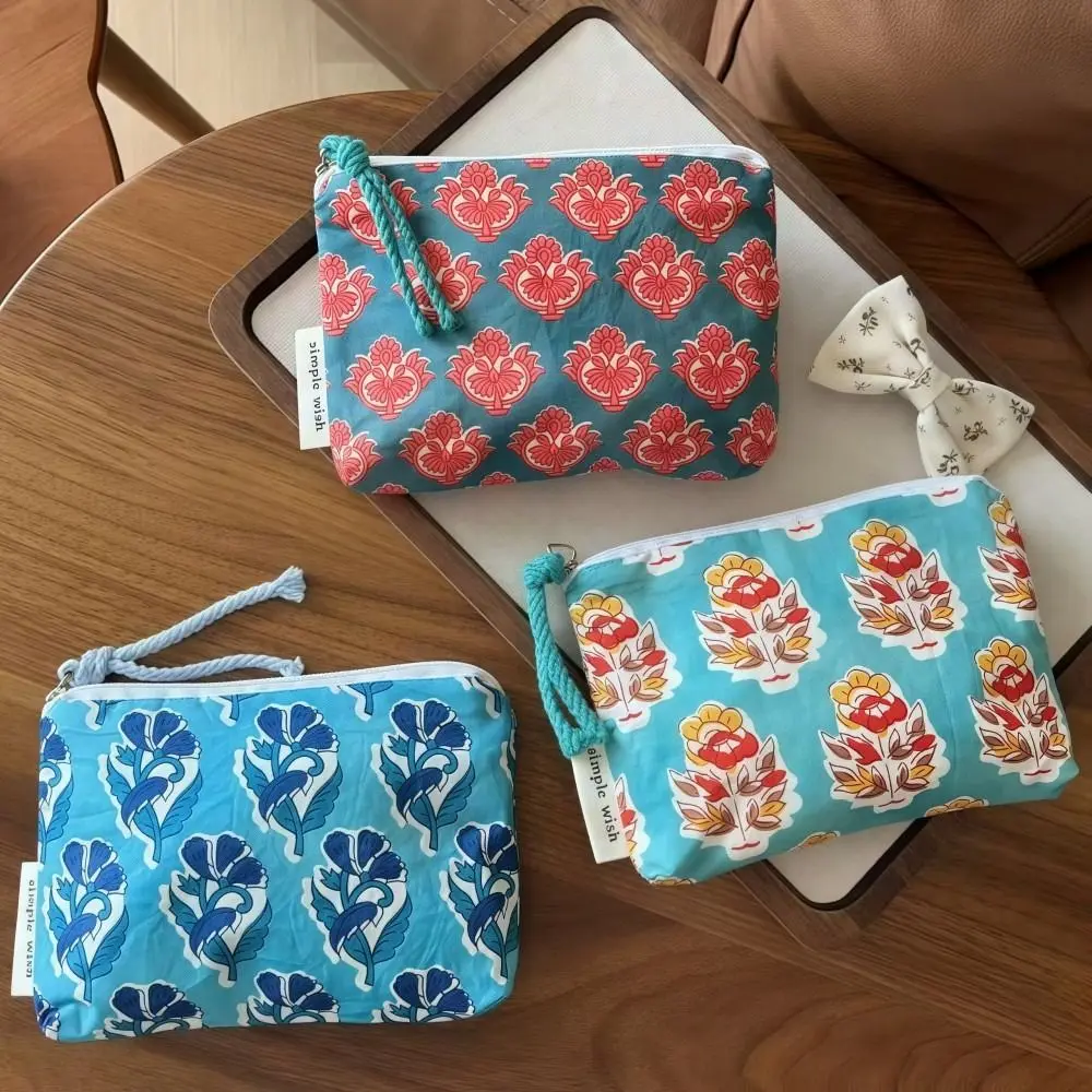 Fashion Vintage Sanitary Napkin Bag Mini Indian Style Bohemian Coin Purse Cotton Zipper Travel Bag Cosmetic,earphone Etc Storage 4