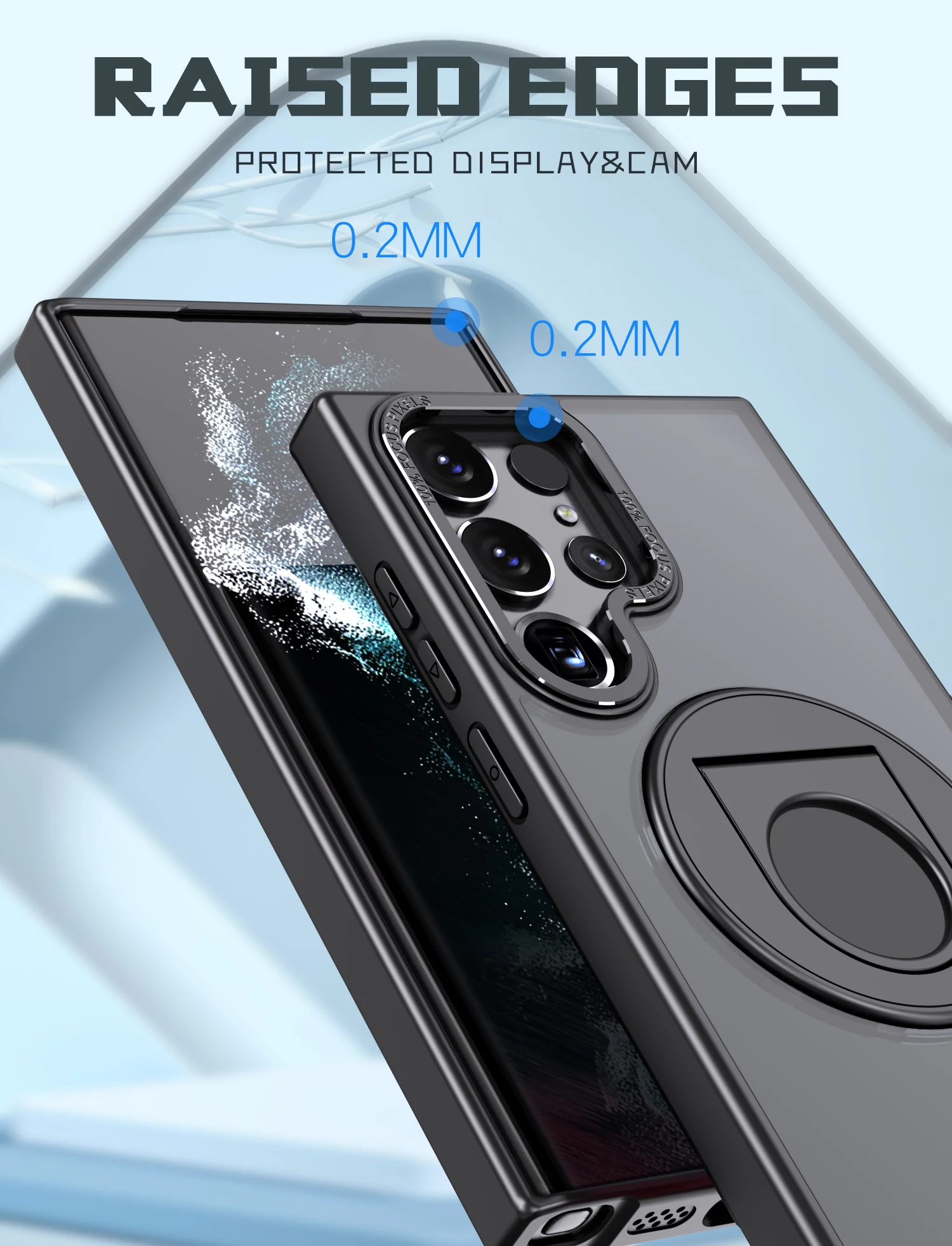 Defender Magnetic Ring Bracket Magsafe Case for Galaxy S23 Ultra S22 Plus S23 FE Shockproof Frosted Wireless Charging Phone Case