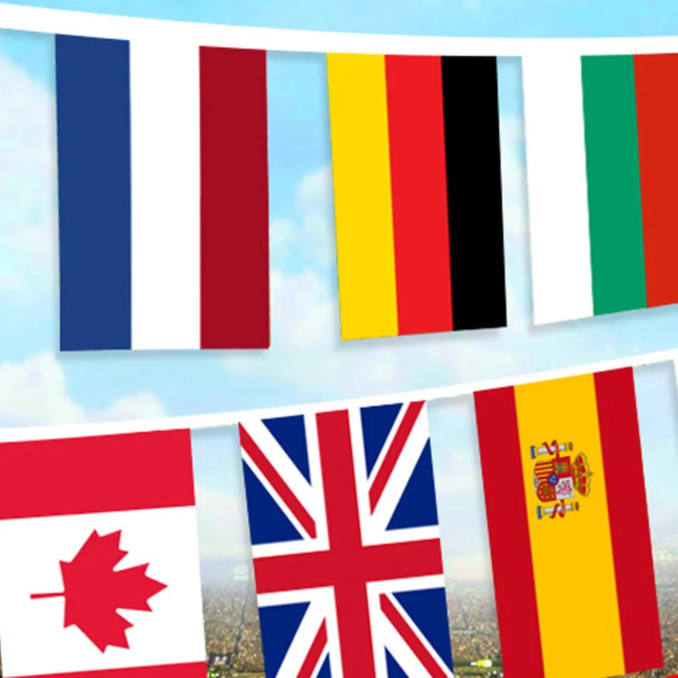 Bandiere internazionali del mondo bandierine 50 m con 200