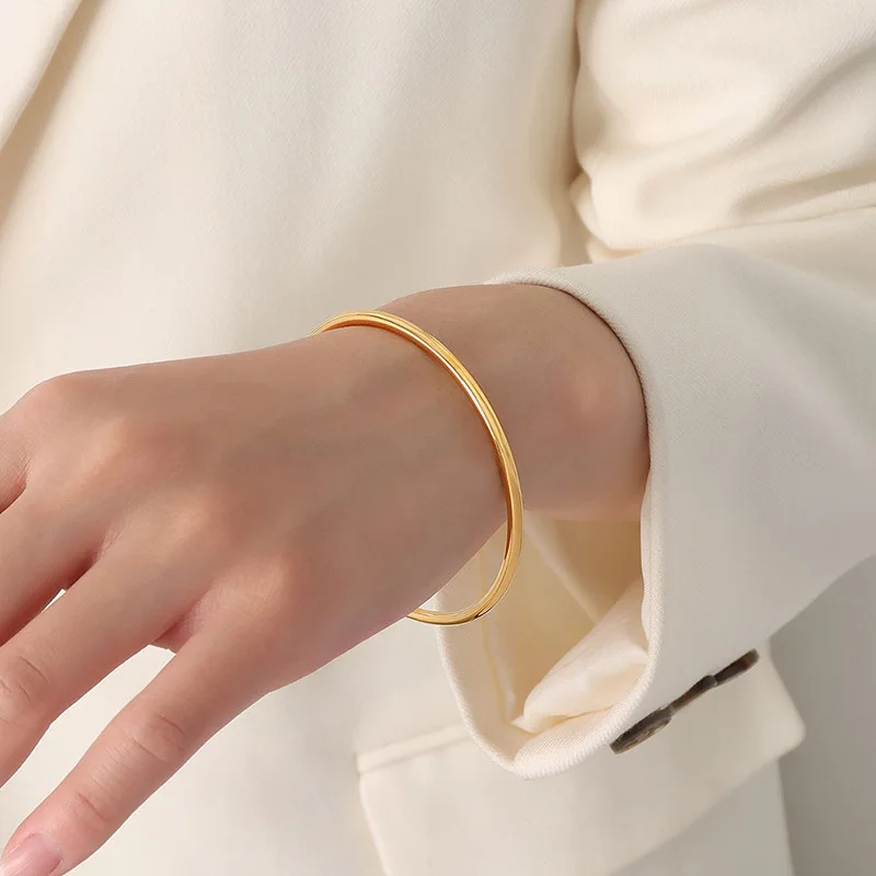 stainless_steel color charms bangle Simple Heritage Gold/Rose Gold Wedding Bracelet Jewelry European Style bangle bracelet stainless steel bracelet