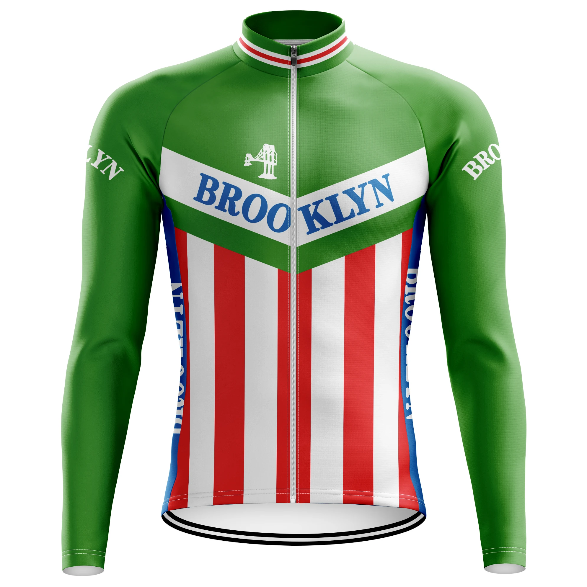 thumbnail image 1 of Jersey de ciclismo retro de manga larga para hombre, de varios estilos, de polar de invierno, para montar en bicicleta, París, Roubaix, Brooklyn, Ford, Faema, Molteni, 1 of 4