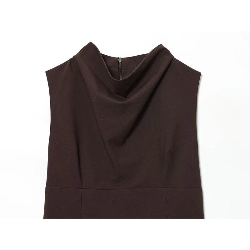 Women Ruched Collar Short Top High Street Slim Corset Top New Summer Fashion Back Zipper Street Y2k Lady Vest Tops