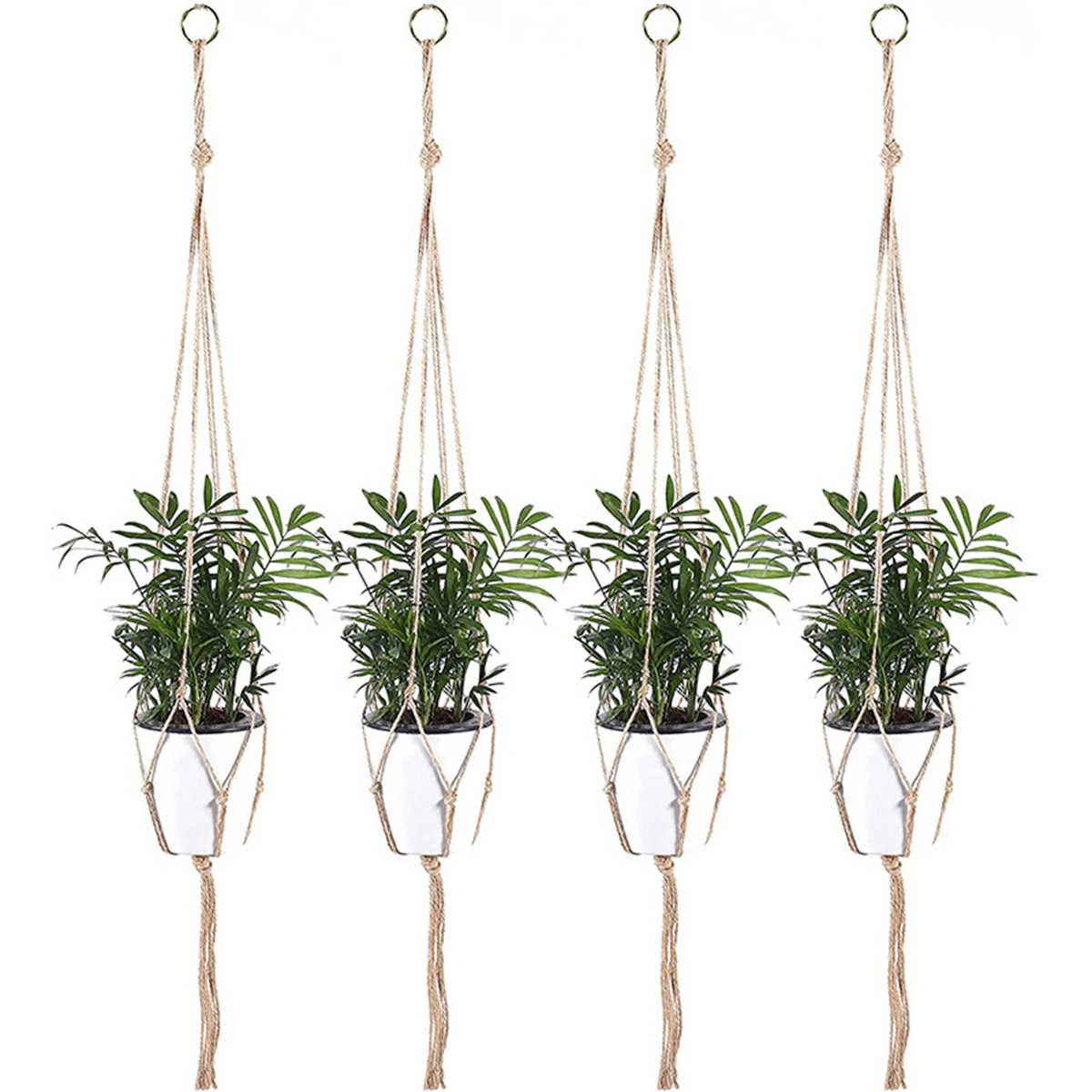 Macrame Handmade Plant Hanger Baskets Flower Pots Holder Balcony Hanging Planter Basket Decor Lifting Rope Home Garden Supplies