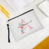 Letter Personalized Custom Name Cosmetic Makeup Bag Travel Kit Bags Teacher Appreciation Gift Small Cosmetics Pouch Pencil Case 2