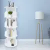 4-Layer Rotating Bookshelf Bookcase,360° Freestanding Storage Shelf Display Rack Bookcases Furniture 1
