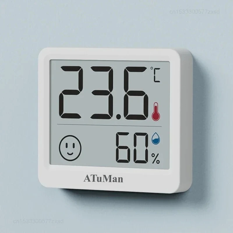 DUKA Atuman 2.5 인치 LCD 전자 디지털 온도 습도 측정기 실내 수직 온도계 습도계 디지털 디스플레이