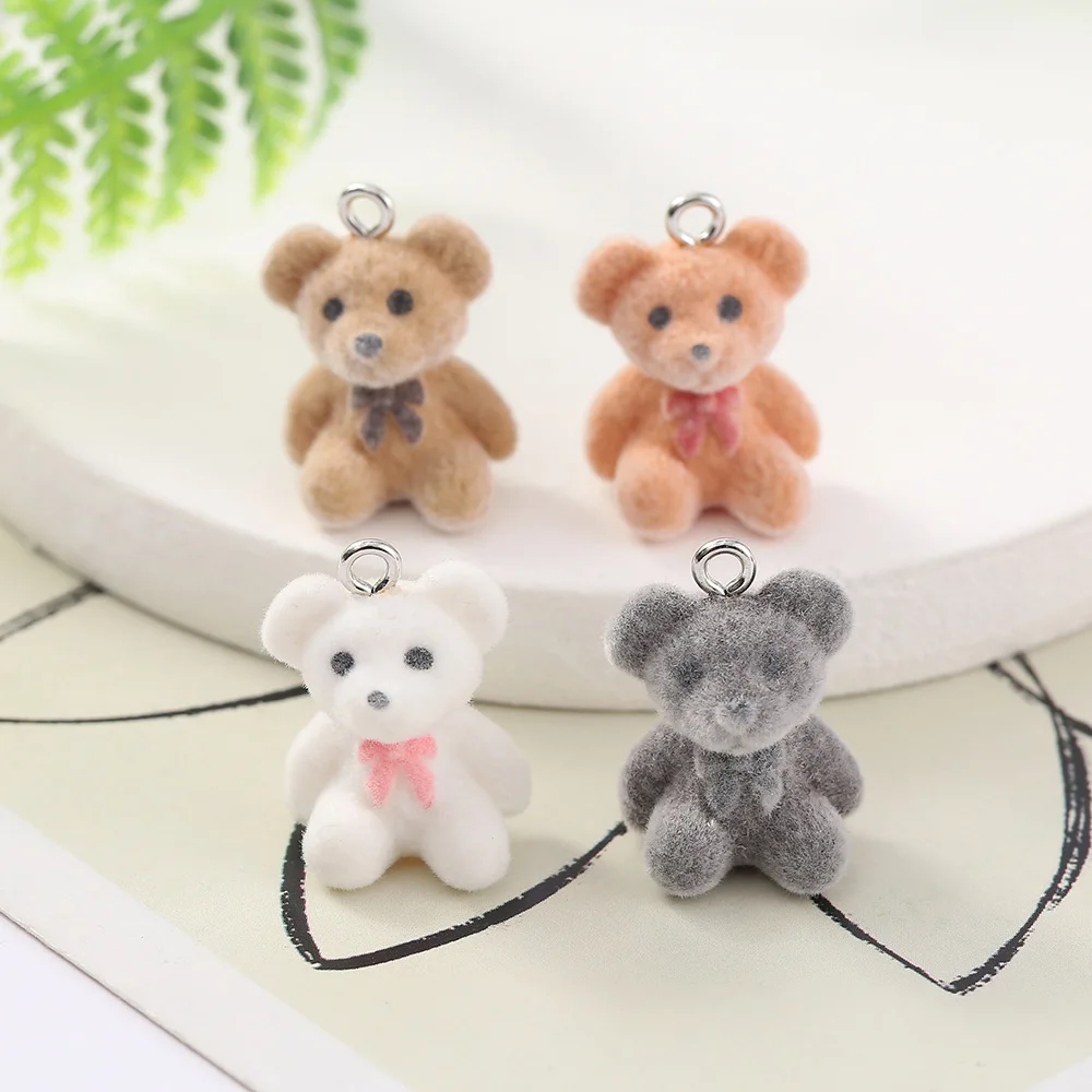 

10Pcs Bear Charms Resin Accessories For Making Diy Bracelet Necklace Earrings Keychain Bag Handmade Accessories Supplies