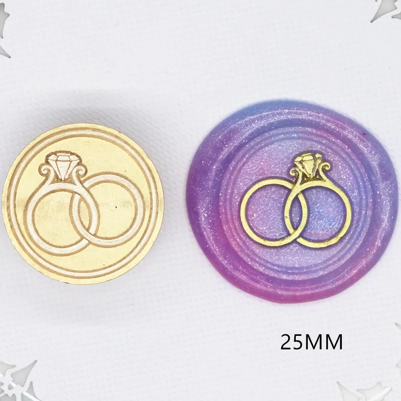 Wax Seal Stamp Ring Finger Diamond Crown For Envelopes Wedding Invitations Gift Packaging Scrapbooking