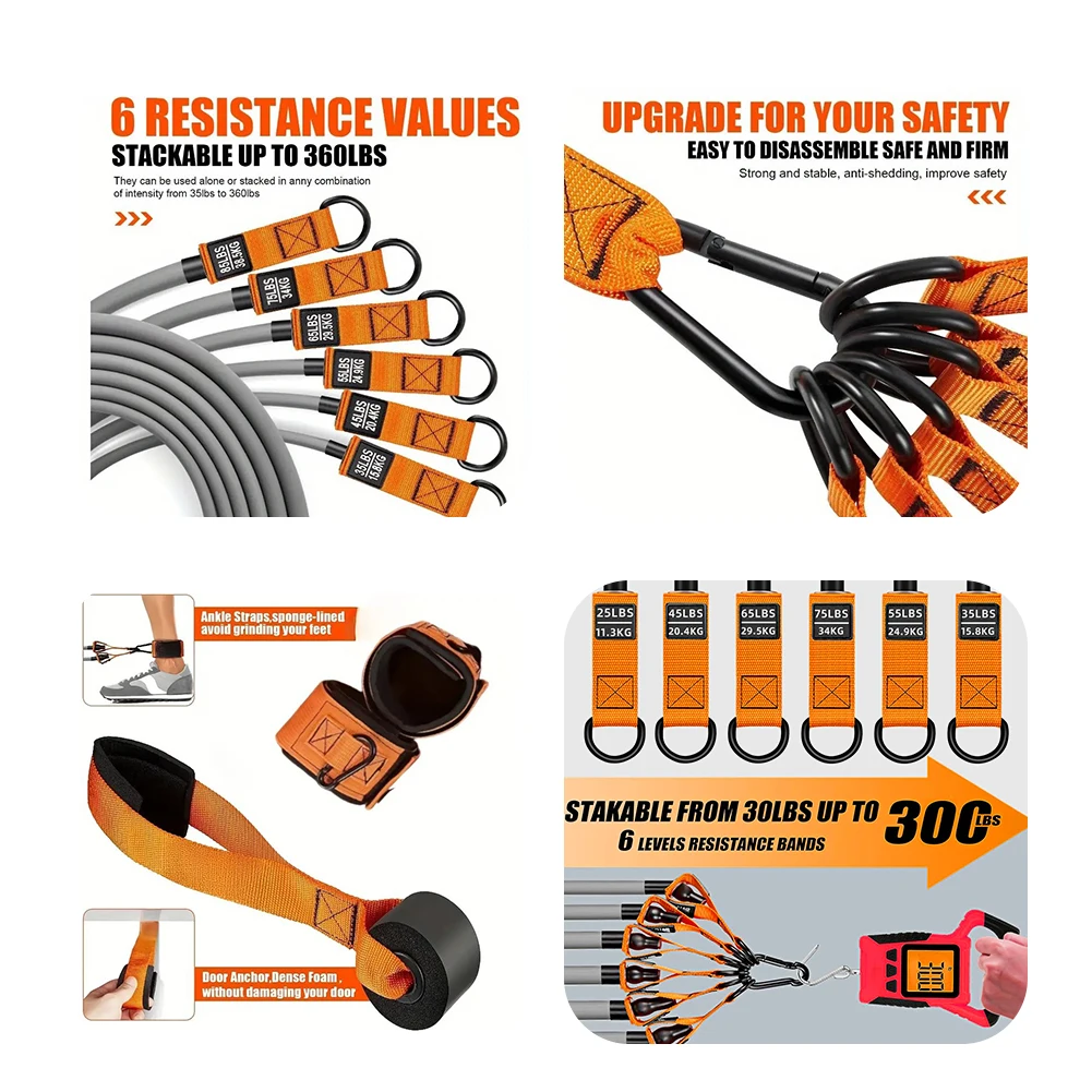 Heavy Duty Resistance Band Set 5