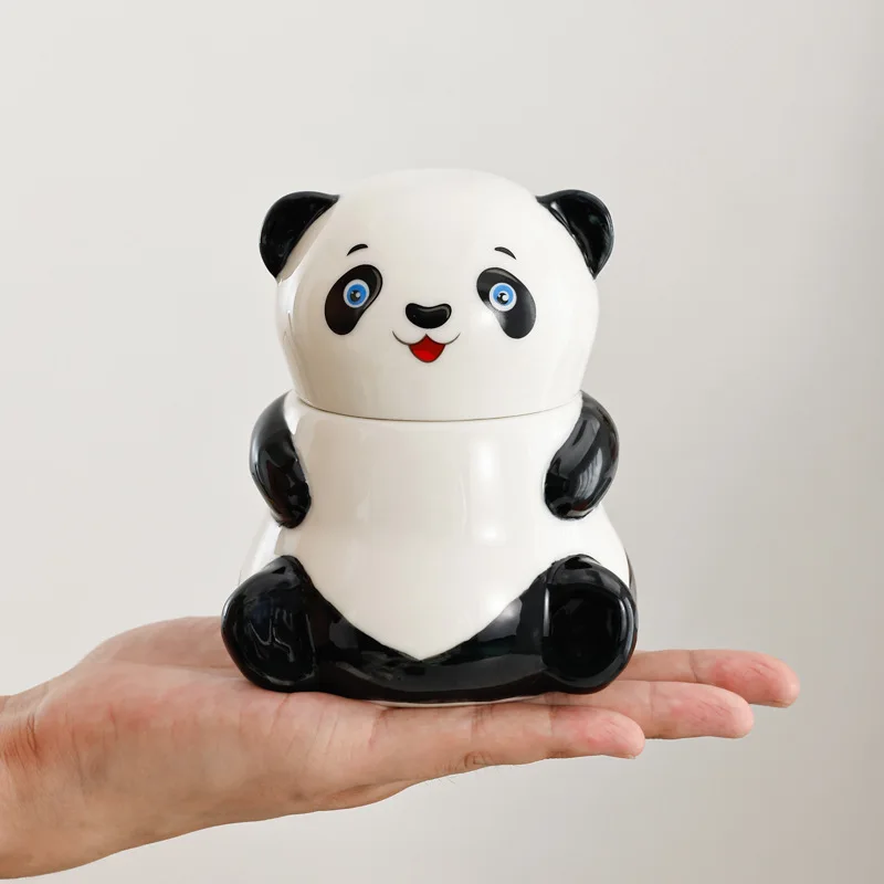 Ceramic Kung Fu Tea Set, Creative Business Gift, One Pot, Two Cup, Cute Panda Set