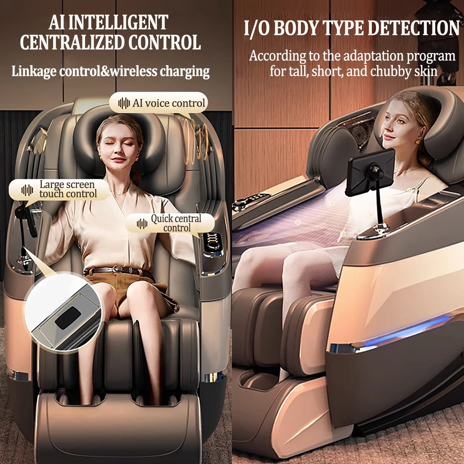 DAMEIDA Newest Full Body 4D Electric Luxury Massage Chair Deluxe Zero-gravty Massage Chair Sofa Home Office Furniture Recliner 4