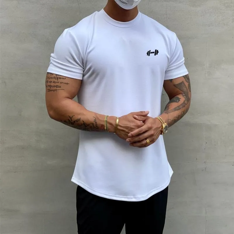 Gym  Muscle Fitness T Shirt 2022 New Brand Men Outdoor Hip Hop Streetwear Loose Half Sleeve Male Summer Bodybuilding Tee Tops sport t shirt