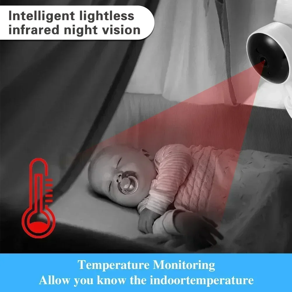 실내 투야 와이파이 스마트 홈 카메라,  애완 동물 모니터, 무선 감시, 스마트 홈 나이트 비전, AI 감지 액션, 3MP