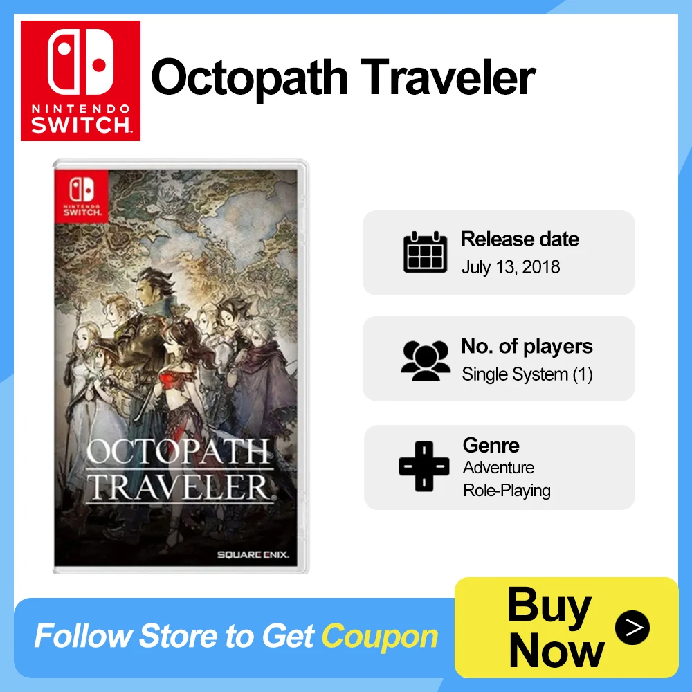 Octopath Traveler Nintendo Switch Game Deals 100% Official Original  Physical Game Card RPG Genre for Switch OLED Lite Console - AliExpress