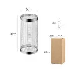 Compact Stainless Steel Outdoor Grilling Basket (20x9x9cm small)