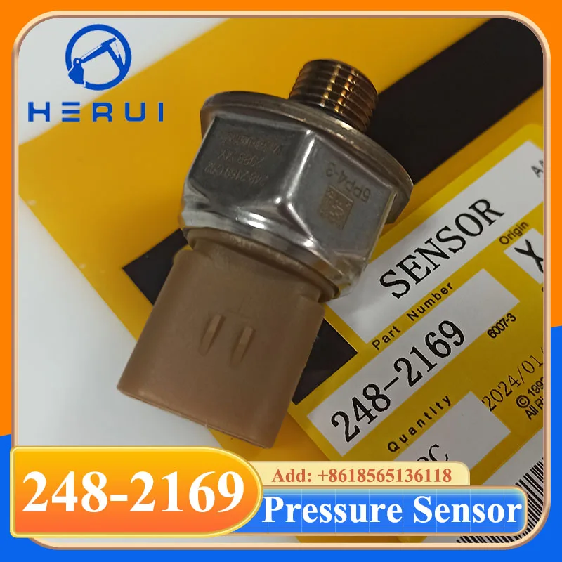 Piezas eléctricas interruptor del Sensor de presión de aceite 248-2169 2482169 5PP4-3 para Caterpillar C7 C9 C12 C13 C15 Sensor de motor diésel de