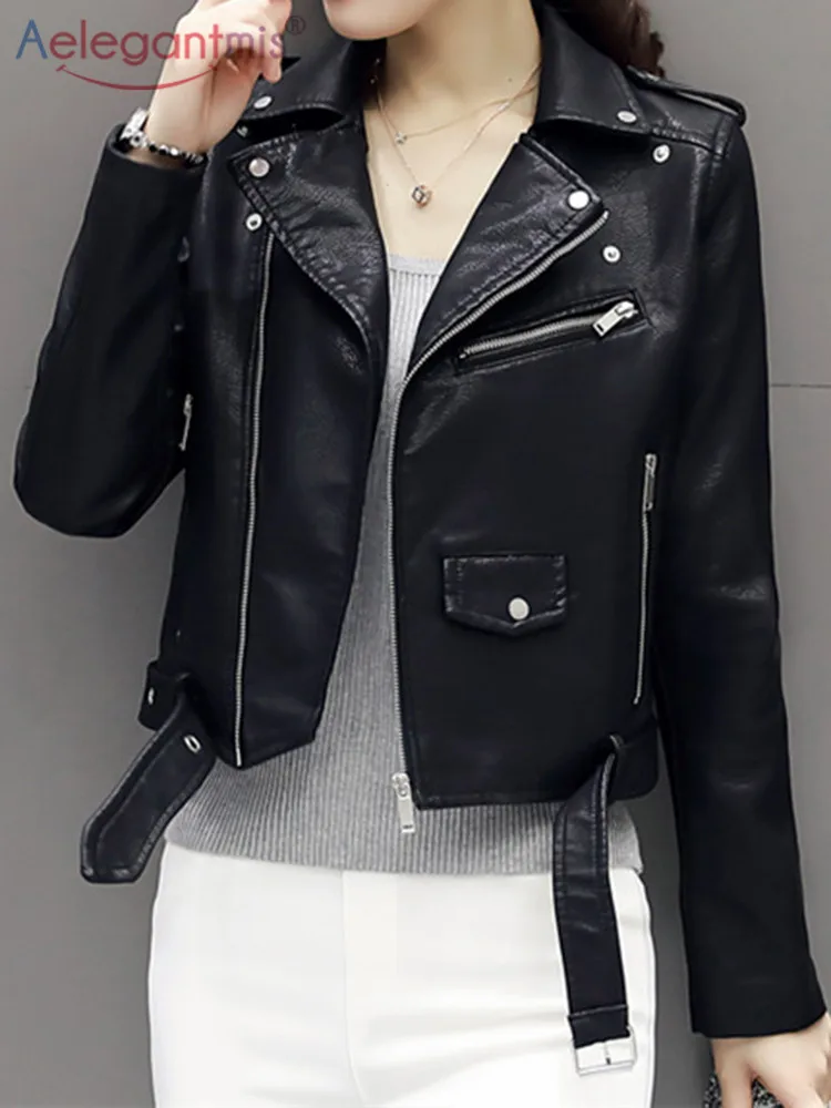Pu Leather Jacket Ladies Basic 
