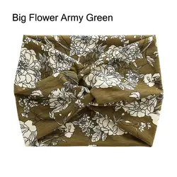 Luxurious Twisted Head Wraps for Women - Extra Large, Thick, and Stylish Hair Accessory (Flower Army Green)