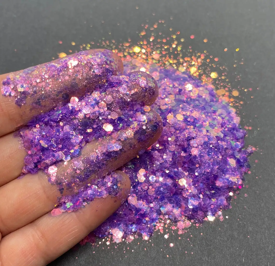 WHIMSICAL, Pastel Purple, Chunky Glitter, Glitter for Tumblers, Glitter for  Nails, Glitter for Crafts, Polyester Glitter, Purple Glitter 