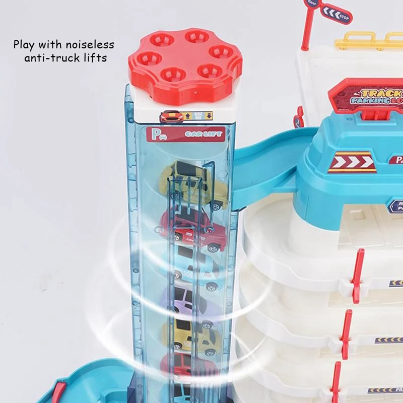 Children's Toy Parking Lot Building Car Building Breakthrough Adventure Track Light Music Boy Educational Gift