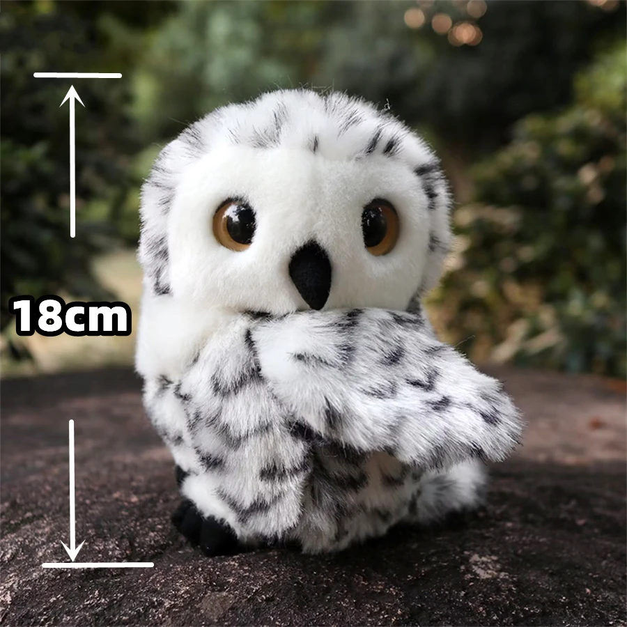Snowy Owl High Fidelity Anime Cute Plushie Falcon Bird Plush Toys Lifelike Animals Simulation Stuffed Doll Kawai Toy Gifts Kids 2