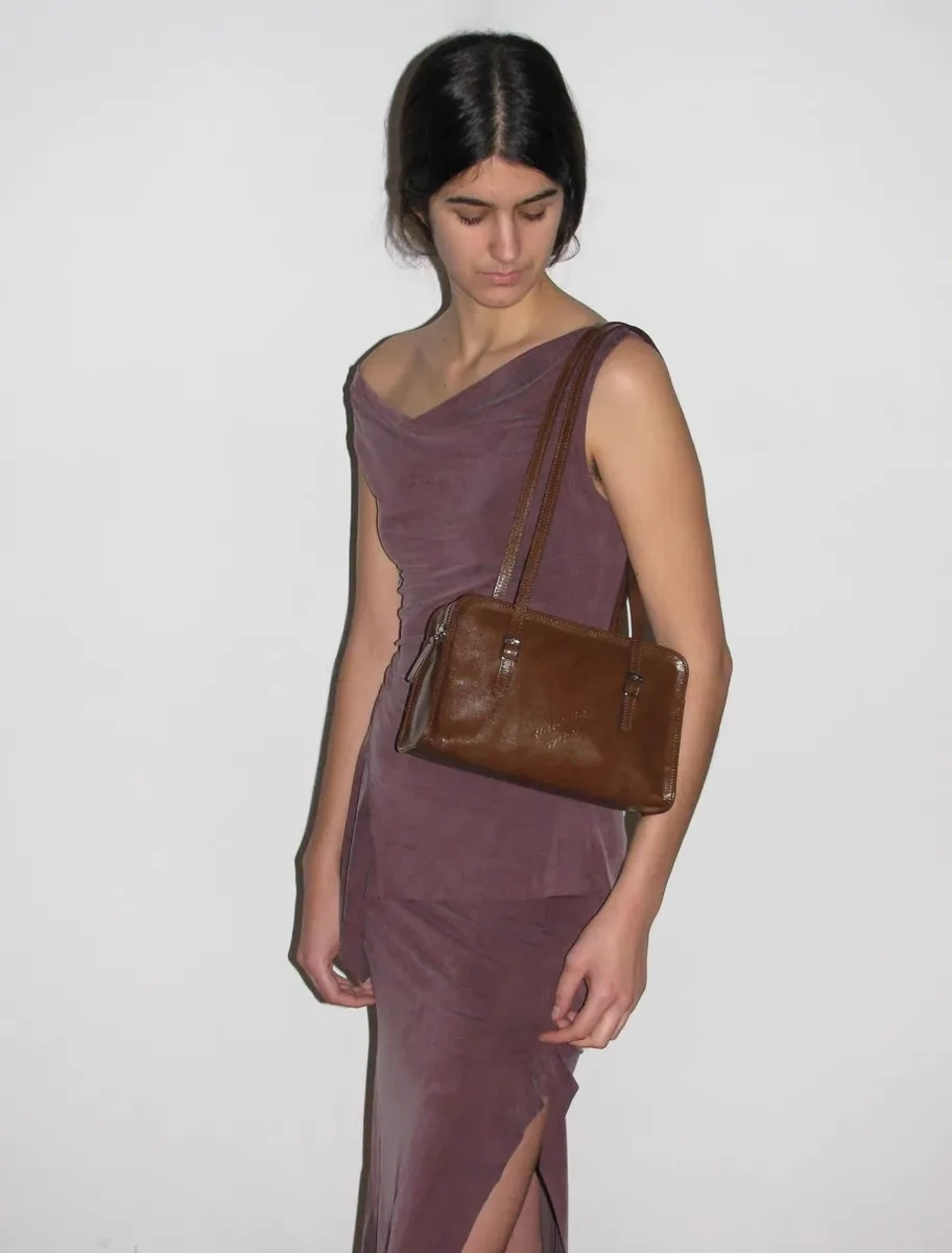 Paloma wool Women's Luxury Brand Oil Wax Cowhide Single Shoulder Crossbody Letter Bag Underarm Bag