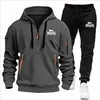 Basic Men/Women 2Pcs/Sets Sweatshirt Hoodies Pants 2024 Male Gyms Fitness Tops Joggers Sportswear Tracksuits 4