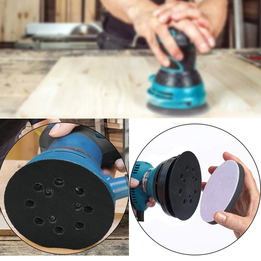 5 Inch Sanding Pad Replacement For Makita BO5030 BO5031 BO5041 Sander 8 Dust Collection Holes 3 Mounting Holes