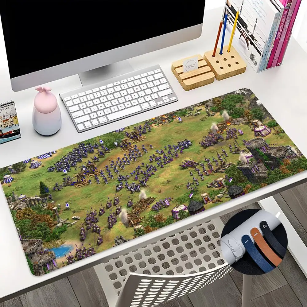 

Age Of Empires Mouse Pad Mouse Pad Gamer Large Size Office Desk Protector Mat 600x300 PU Leather Waterproof video games Desktop